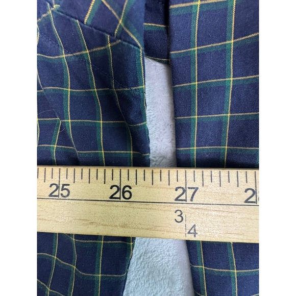 Ralph Lauren Blake Plaid Button Down Shirt Mens L Long Sleeve Cotton Green Navy - Picture 6 of 11